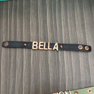 BCBG Black Leather Rose Gold BELLA Bracelet